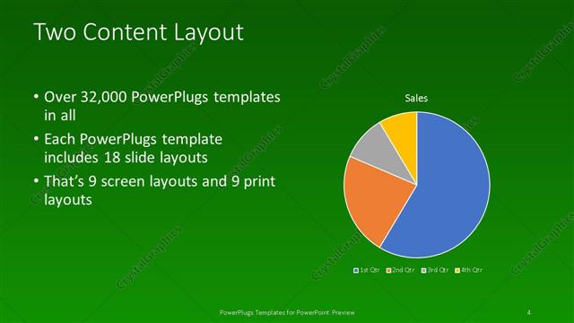 Two Content presentation slide layout
