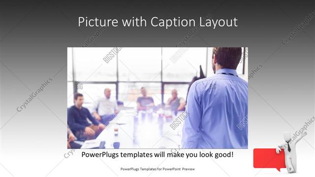 Picture with Caption presentation slide layout