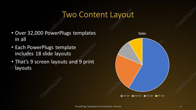 Two Content presentation slide layout