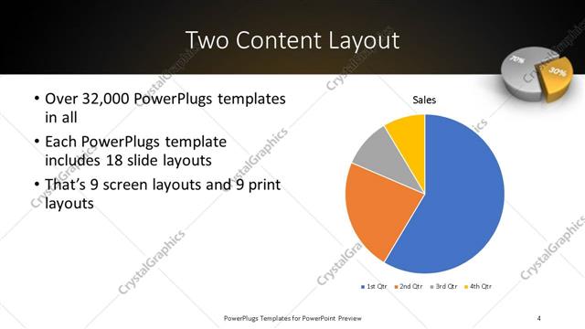 Two Content presentation slide layout
