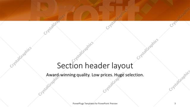 Section Header presentation slide layout