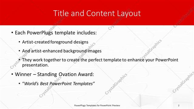 Title and Content presentation slide layout