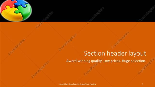 Section Header presentation slide layout