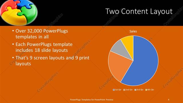 Two Content presentation slide layout