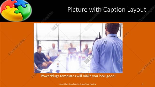 Picture with Caption presentation slide layout