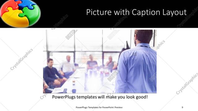 Picture with Caption presentation slide layout