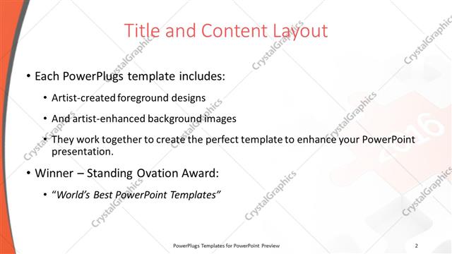 Title and Content presentation slide layout