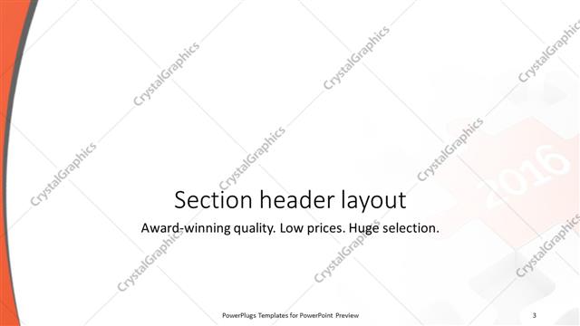 Section Header presentation slide layout