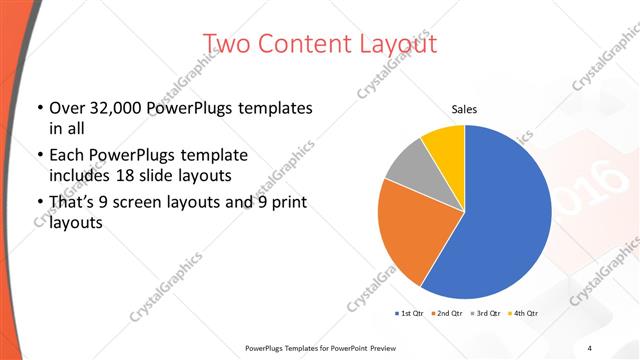 Two Content presentation slide layout