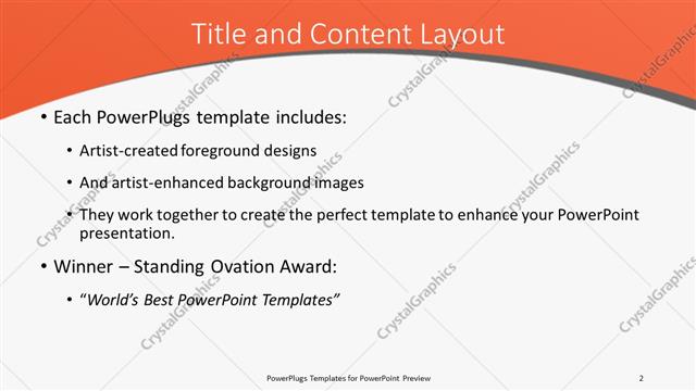Title and Content presentation slide layout