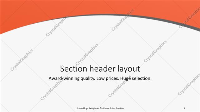 Section Header presentation slide layout