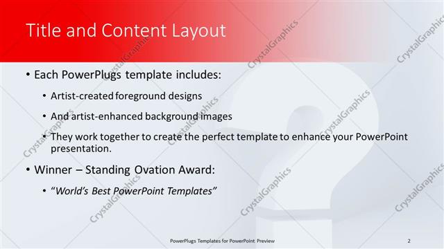 Title and Content presentation slide layout