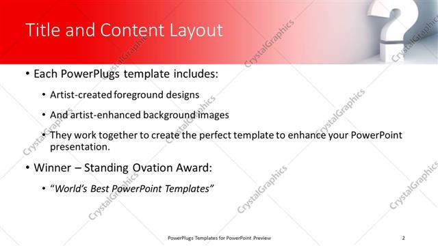 Title and Content presentation slide layout
