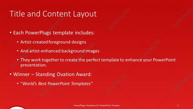 Title and Content presentation slide layout