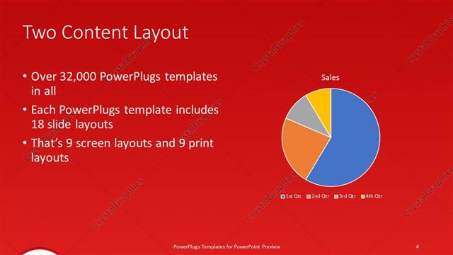 Two Content presentation slide layout