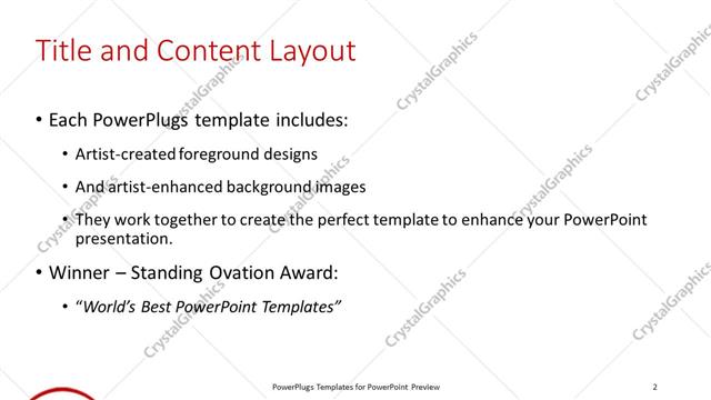 Title and Content presentation slide layout