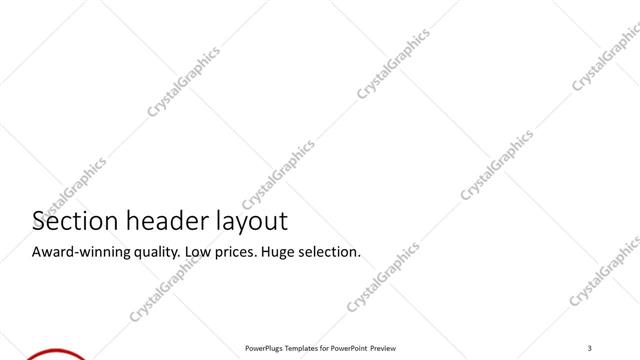 Section Header presentation slide layout