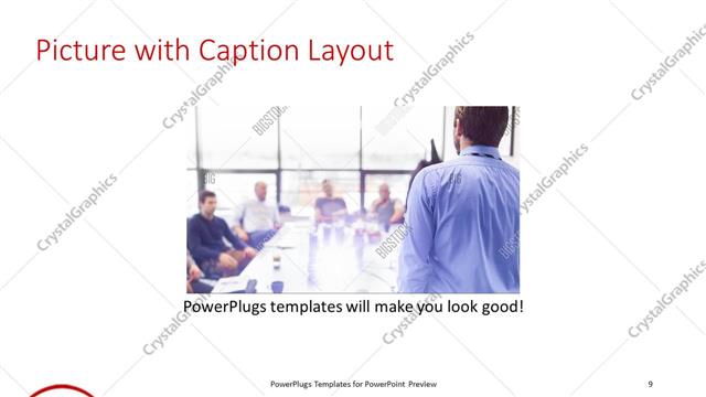 Picture with Caption presentation slide layout