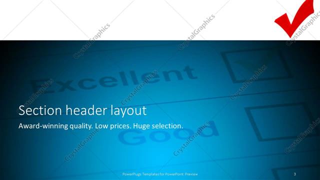 Section Header presentation slide layout