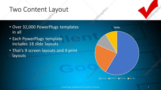Two Content presentation slide layout