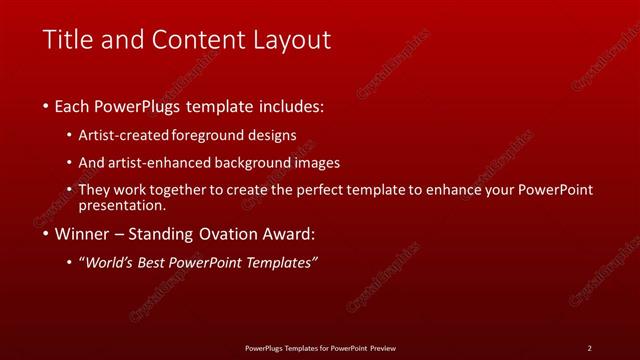 Title and Content presentation slide layout