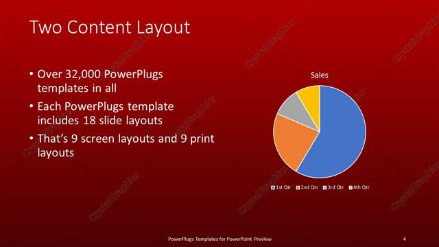 Two Content presentation slide layout