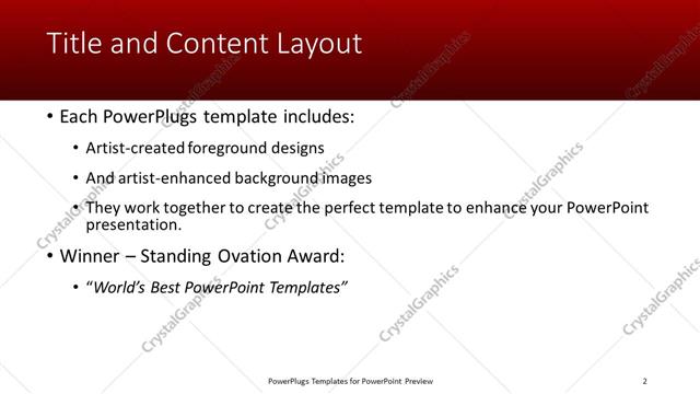 Title and Content presentation slide layout