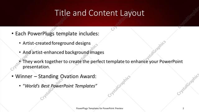 Title and Content presentation slide layout
