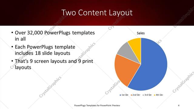 Two Content presentation slide layout