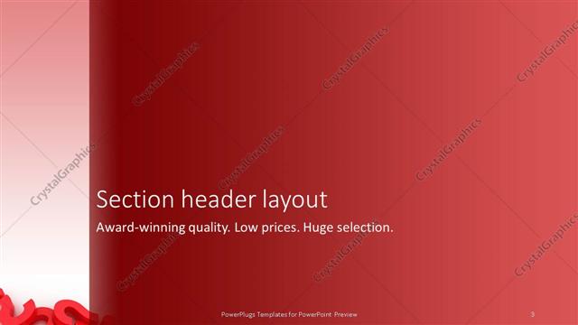 Section Header presentation slide layout