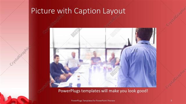 Picture with Caption presentation slide layout