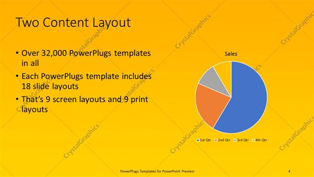 Two Content presentation slide layout