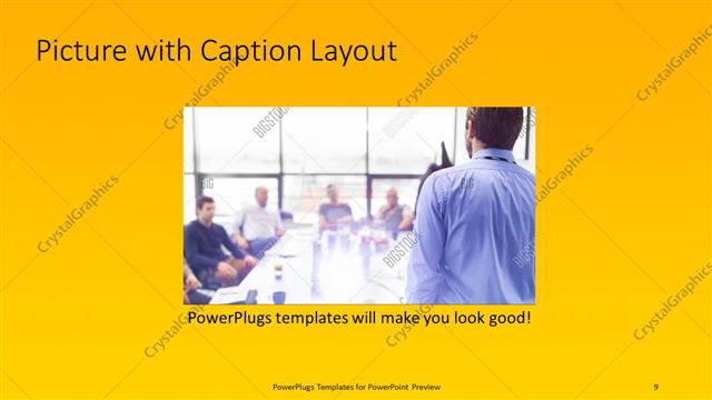 Picture with Caption presentation slide layout