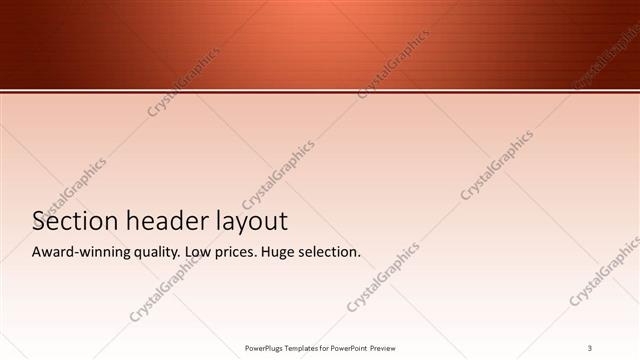Section Header presentation slide layout