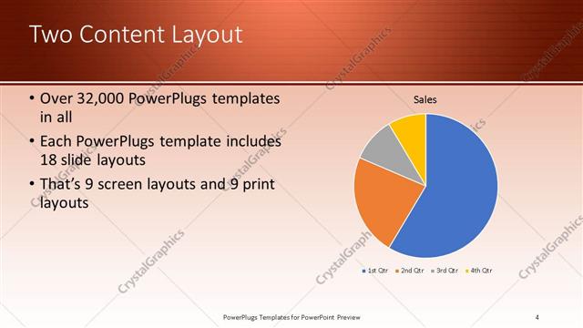 Two Content presentation slide layout