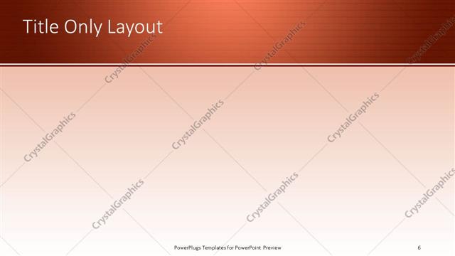 Title Only presentation slide layout