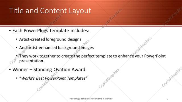 Title and Content presentation slide layout