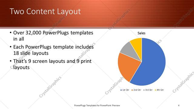 Two Content presentation slide layout