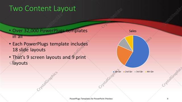 Two Content presentation slide layout
