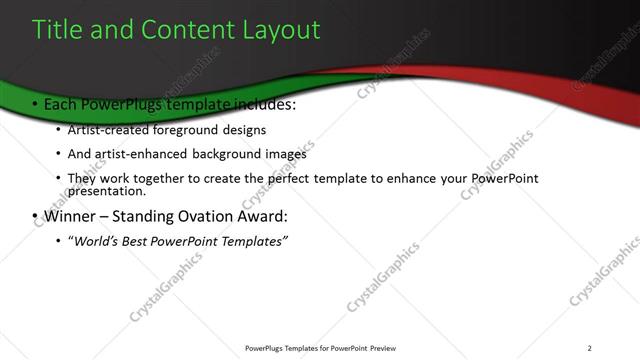 Title and Content presentation slide layout