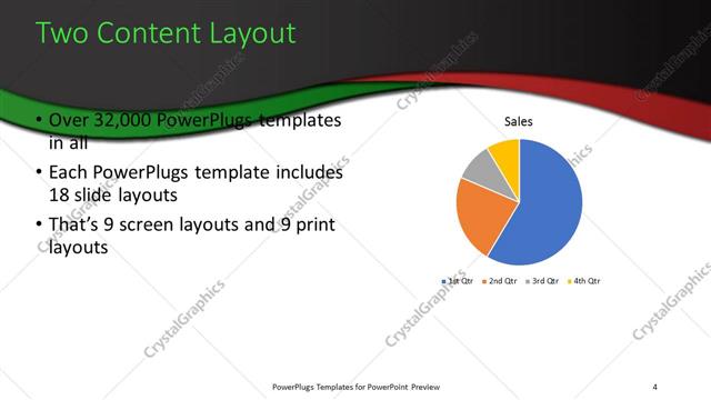 Two Content presentation slide layout