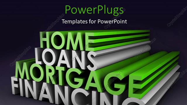  Presentation with mortgage - 3D rendering of financial?and mortgage terms on Grey background?