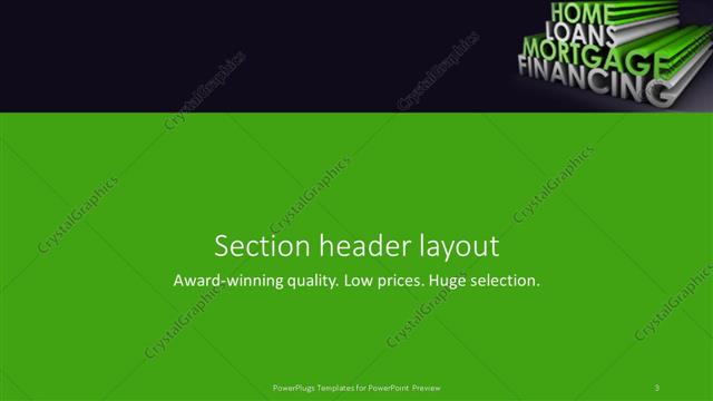 Section Header presentation slide layout