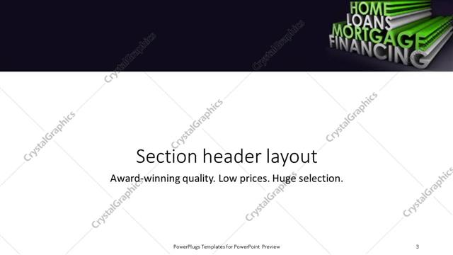 Section Header presentation slide layout