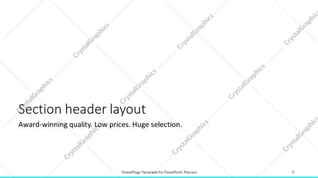 Section Header presentation slide layout