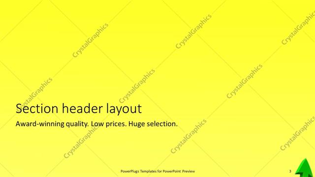 Section Header presentation slide layout