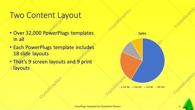 Two Content presentation slide layout