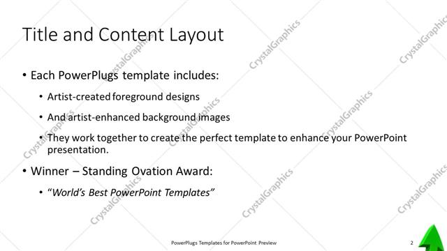 Title and Content presentation slide layout