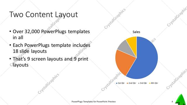 Two Content presentation slide layout