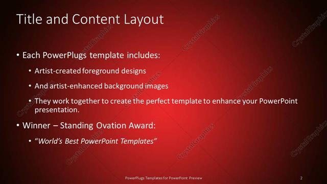 Title and Content presentation slide layout